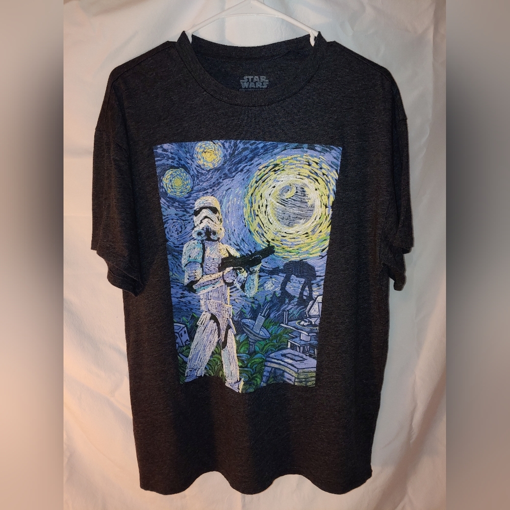 Star Wars Storm Trooper Men's Large Art Graphic Nerdcore T-Shirt